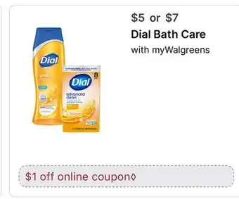 Walgreens Dial Bath Care offer