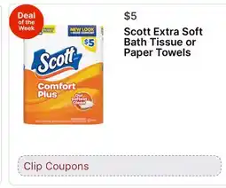 Walgreens Scott Extra Soft Bath Tissue or Paper Towels offer