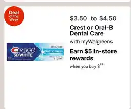 Walgreens Crest or Oral-B Dental Care offer