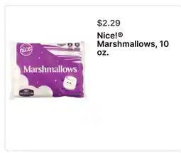 Walgreens Nice! Marshmallows, 10 oz offer