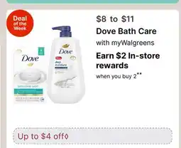 Walgreens Dove Bath Care offer