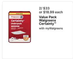 Walgreens Value Pack Walgreens Certainty offer