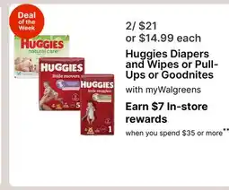 Walgreens Huggies Diapers and Wipes or Pull-Ups or Goodnites offer