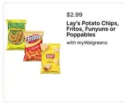 Walgreens Lay's Potato Chips, Fritos, Funyuns or Poppables offer