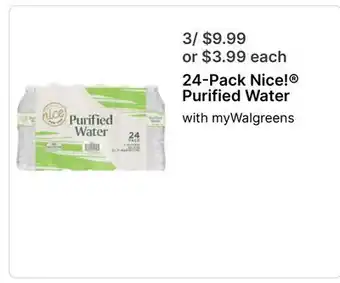 Walgreens 24-Pack Nice Purified Water offer