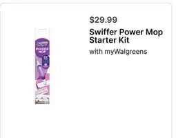 Walgreens Swiffer Power Mop Starter Kit offer