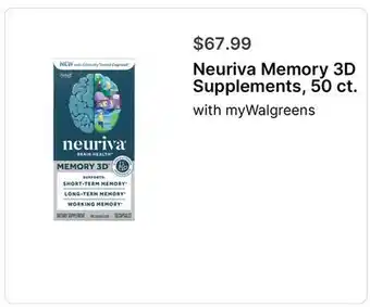 Walgreens Neuriva Memory 3D Supplements, 50 ct offer