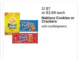 Walgreens Nabisco Cookies or Crackers offer