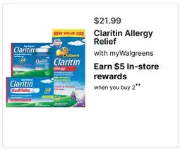Walgreens Claritin Allergy Relief offer
