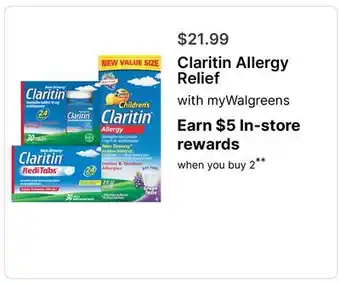 Walgreens Claritin Allergy Relief offer