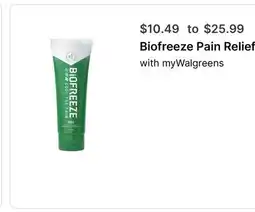 Walgreens Biofreeze Pain Relief offer