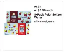 Walgreens 8-Pack Polar Seltzer Water offer