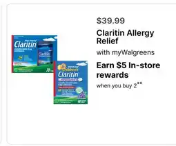 Walgreens Claritin Allergy Relief offer
