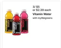 Walgreens Vitamin Water offer