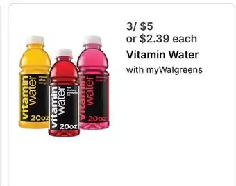 Walgreens Vitamin Water offer
