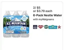 Walgreens 6-Pack Nestle Water offer
