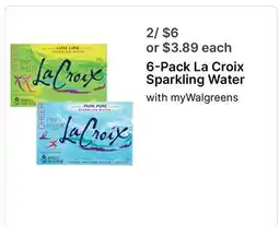 Walgreens 6-Pack La Croix Sparkling Water offer