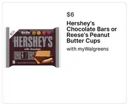 Walgreens Hershey's Chocolate Bars or Reese's Peanut Butter Cups offer