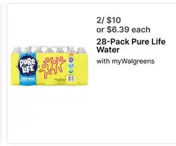Walgreens 28-Pack Pure Life Water offer
