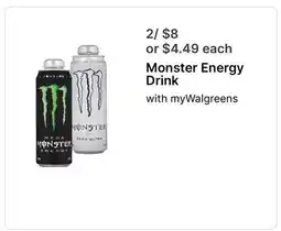 Walgreens Monster Energy Drink offer