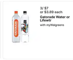 Walgreens Gatorade Water or Lifewtr offer