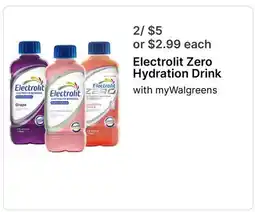 Walgreens Electrolit Zero Hydration Drink offer