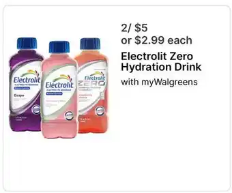Walgreens Electrolit Zero Hydration Drink offer