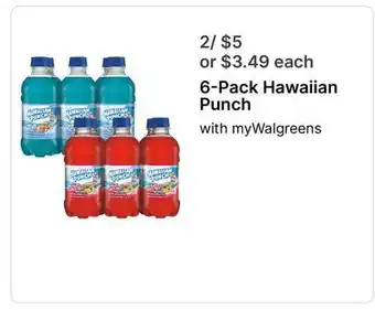 Walgreens 6-Pack Hawaiian Punch offer