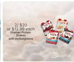 Walgreens Premier Protein Shakes offer