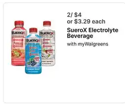 Walgreens SueroX Electrolyte Beverage offer