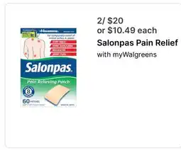 Walgreens Salonpas Pain Relief offer