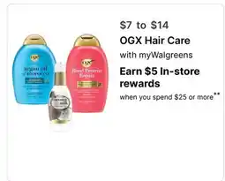 Walgreens OGX Hair Care offer