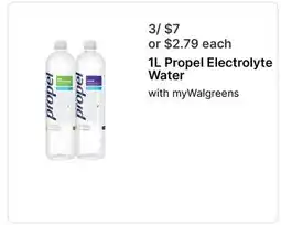 Walgreens 1L Propel Electrolyte Water offer