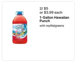 Walgreens 1-Gallon Hawaiian Punch offer