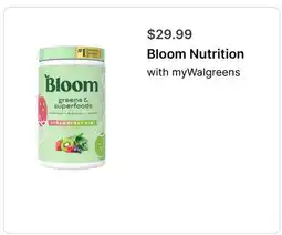 Walgreens Bloom Nutrition offer