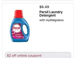 Walgreens Persil Laundry Detergent offer