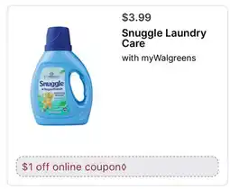 Walgreens Snuggle Laundry Care offer
