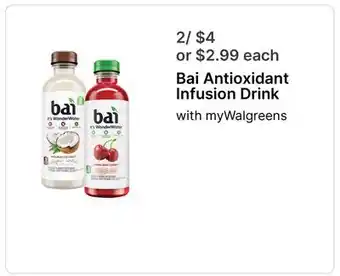 Walgreens Bai Antioxidant Infusion Drink offer