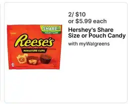 Walgreens Hershey's Share Size or Pouch Candy offer