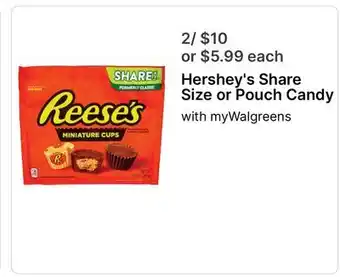 Walgreens Hershey's Share Size or Pouch Candy offer
