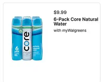 Walgreens 6-Pack Core Natural Water offer