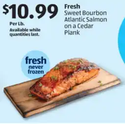 Aldi Fresh Sweet Bourbon Atlantic Salmon on a Cedar Plank offer