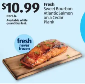 Aldi Fresh Sweet Bourbon Atlantic Salmon on a Cedar Plank offer