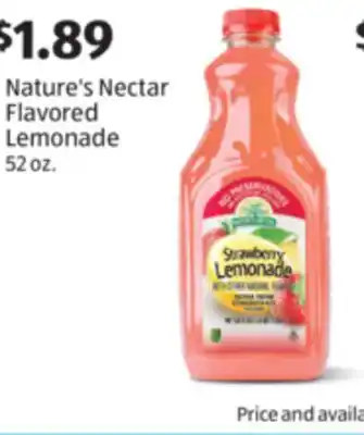 Aldi Nature's Nectar Flavored Lemonade offer