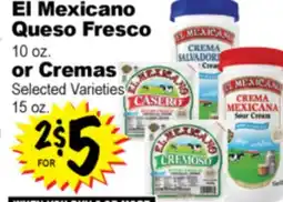 Superior Grocers El Mexicano Queso Fresco 10.10 oz. or Cremas offer