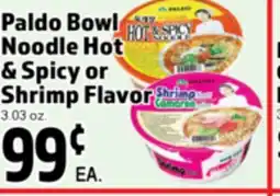 Superior Grocers Paldo Bowl Noodle Hot & Spicy Shrimp Flavor offer