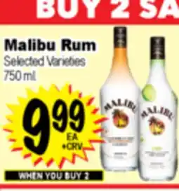 Superior Grocers Malibu Rum offer