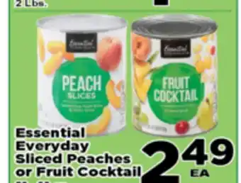 Superior Grocers Essential Everyday Sliced Peaches or Fruit Cocktail offer