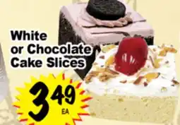 Superior Grocers White or Chocolate Cake Slices offer