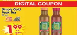 Superior Grocers Simply Gold Peak Tea offer